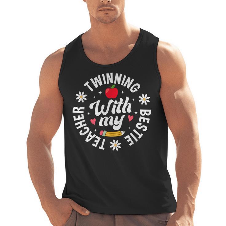 Twin Day Teacher Twinning With My Bestie Matching For Men Women Men Tank Top