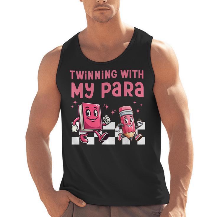 Twinning With My Para Teacher Matching Paraprofessional 70s For Men Women Men Tank Top