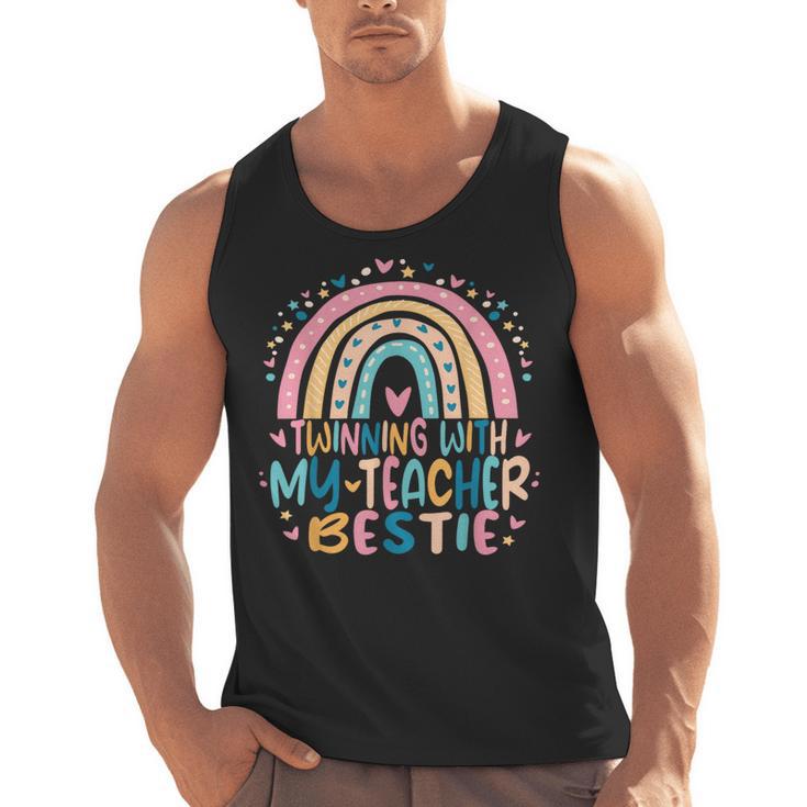 Twinning With My Teacher Bestie Rainbow Matching Teachers Men Tank Top