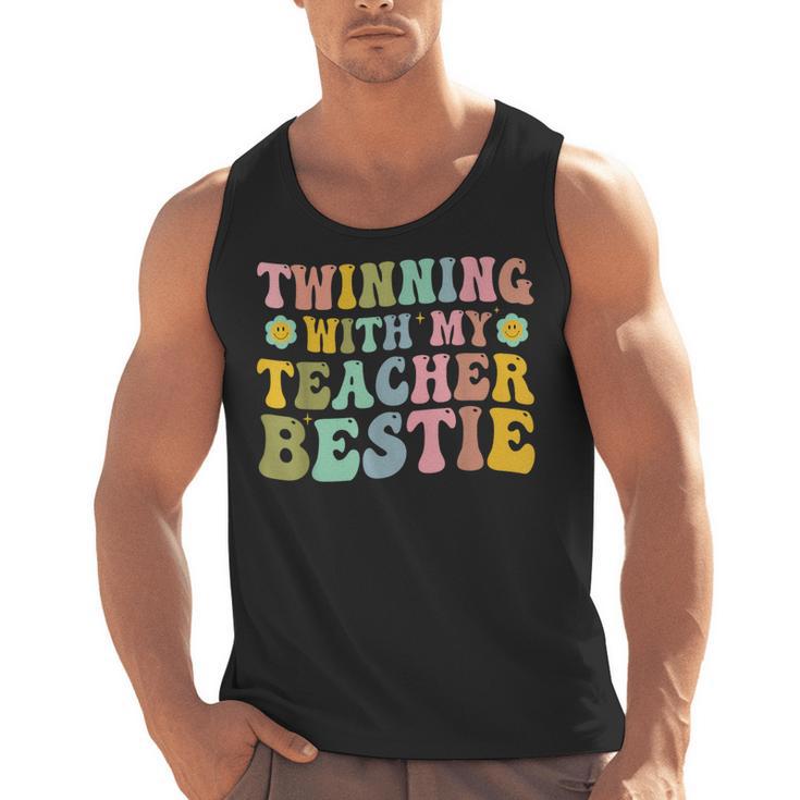 Twinning With My Teacher Bestie Twin Day Matching Teachers For Men Women Girls Kids Men Tank Top