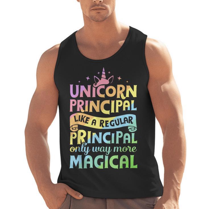 Unicorn Principal Back To School Teacher Appreciation Men Tank Top