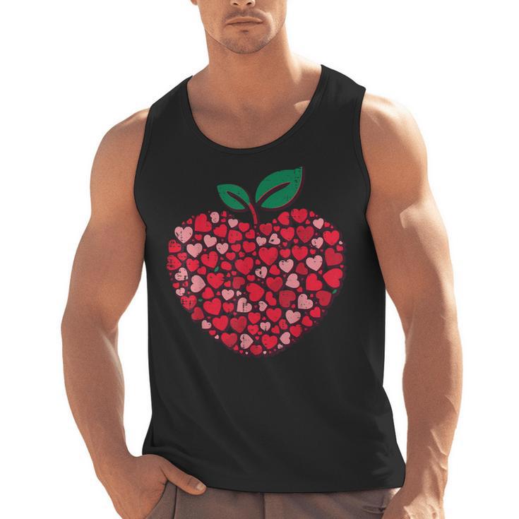 Valentines Day Teacher Hearts Apple Love Teach Women Men Men Tank Top
