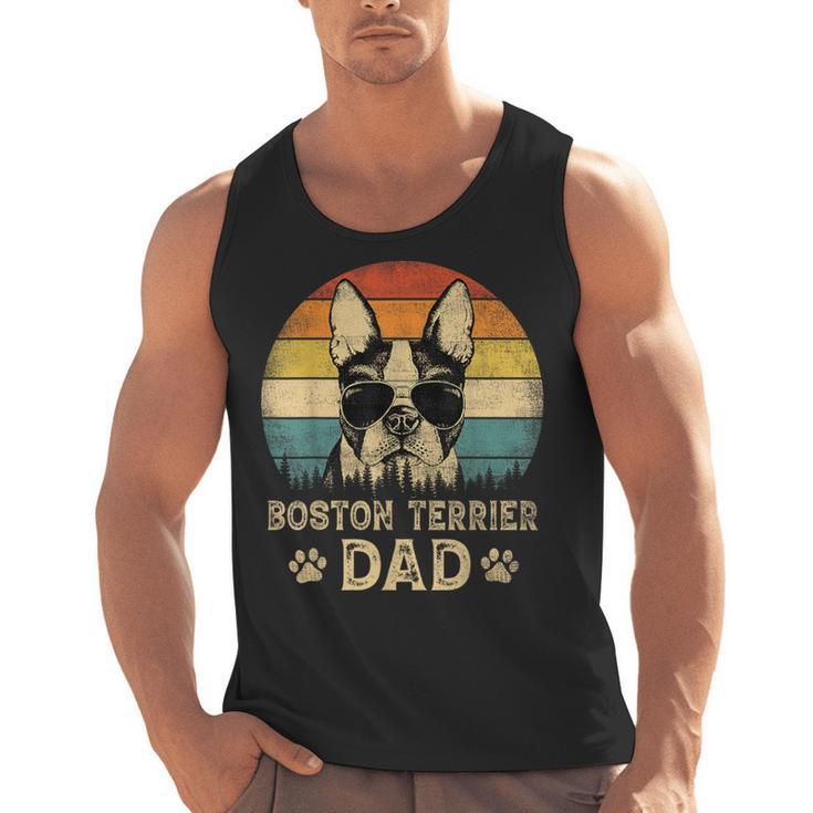 Vintage Boston Terrier Dad Dog Lovers Father's Day Tee Men Tank Top, Boston Terrier Dad Gifts, trending gift