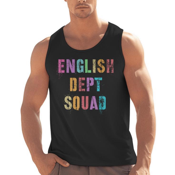 Vintage ENGLISH DEPT SQUAD Back To School Teacher Student Men Tank Top