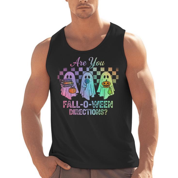 Vintage Are You Fall O Ween Directions Teacher Halloween Men Tank Top