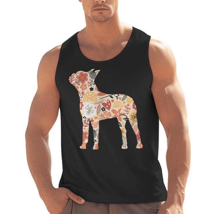Vintage Floral Boston Terrier For Dog Lover Men Tank Top, trending gift