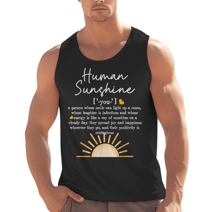 Vintage Human Sunshine Definition Teachers Mom Boss Women Men Tank Top