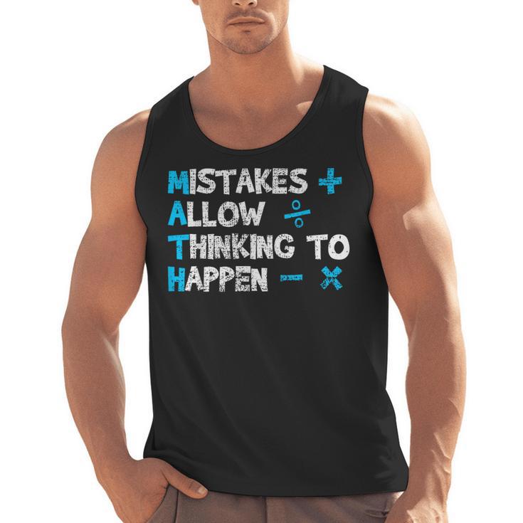 Vintage Math Teacher Saying Men Tank Top