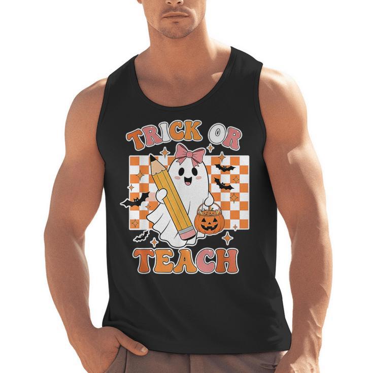 Vintage Teacher Shirt Women Trick Or Teach Halloween Men Tank Top