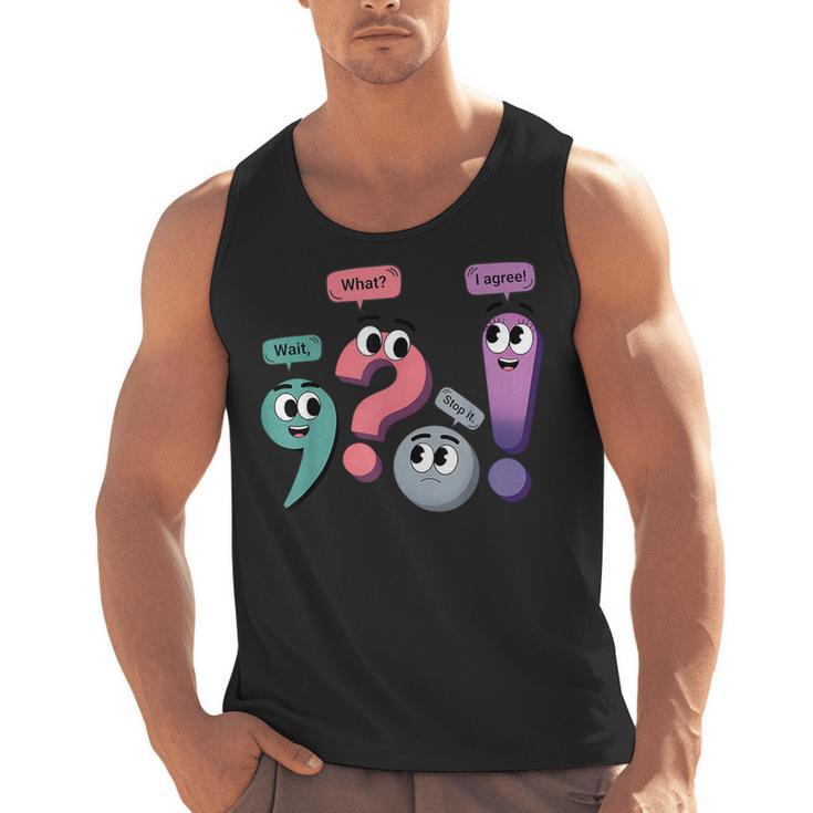 Wait What Stop It I Agree Grammar English Teacher Men Tank Top
