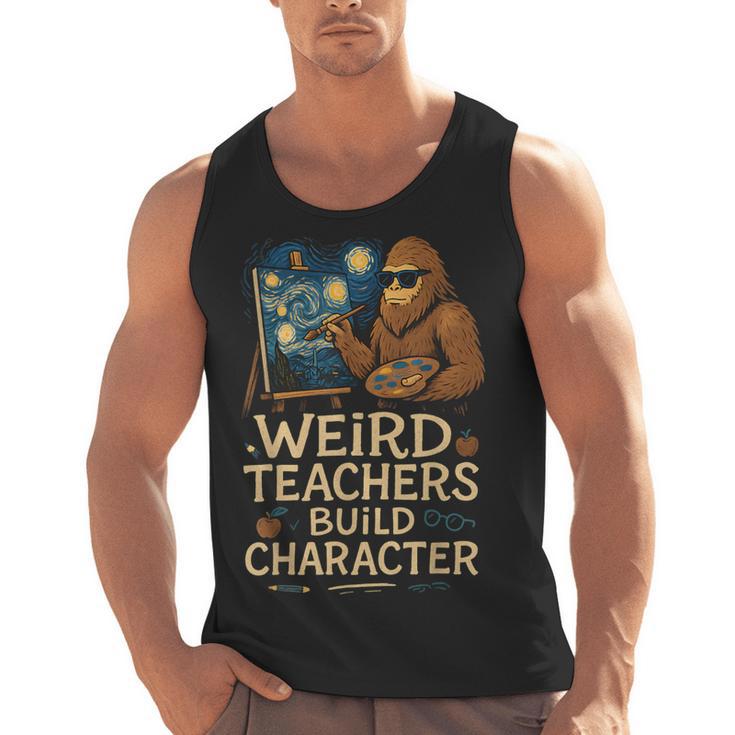 Weird Teachers Build Character Van Bigfoot Art Men Tank Top