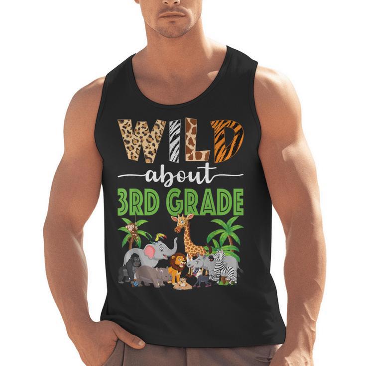 Wild About 3rd Grade Teacher Student Third Grade Zoo Safari Men Tank Top