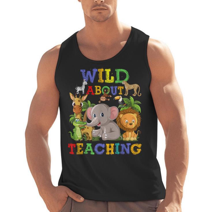Wild About Teaching Safari Jungle School Teacher Men Tank Top