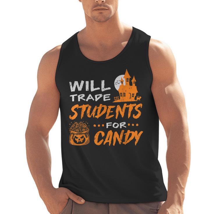 Will Trade Students For Candy Halloween Costume Teacher Men Tank Top