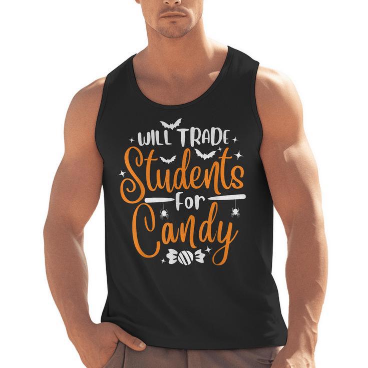 Will Trade Students For Candy Halloween Costume Teacher Men Tank Top