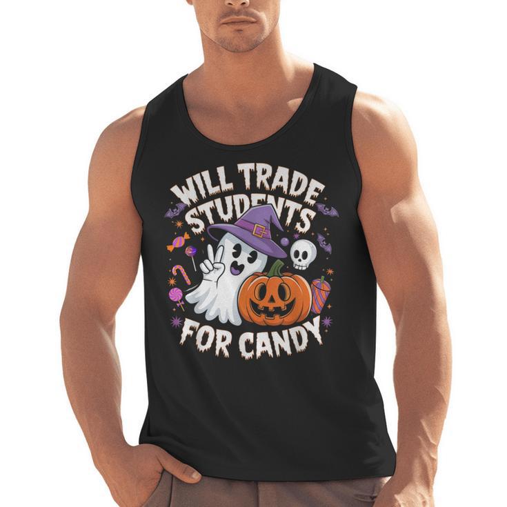 Will Trade Students For Candy Halloween Teacher Men Tank Top