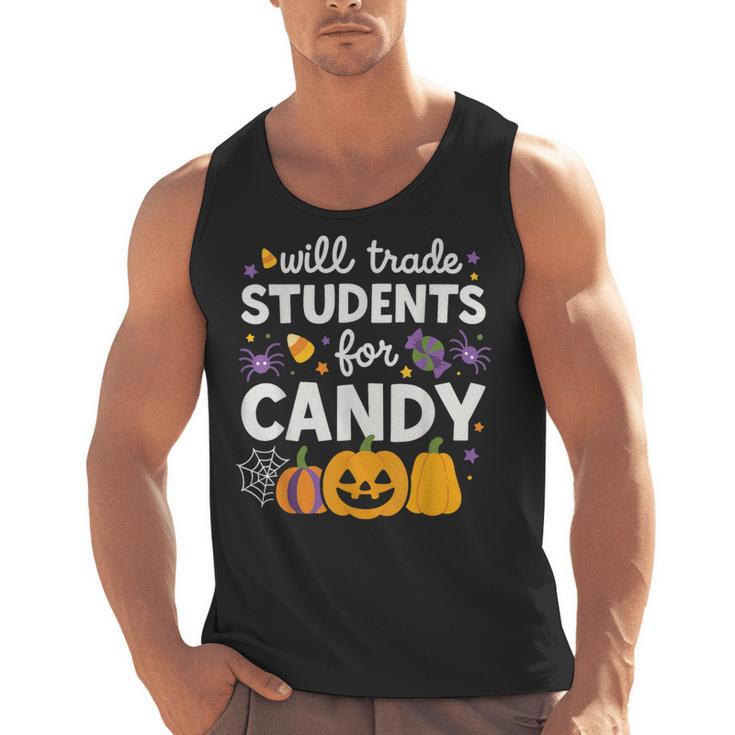 Will Trade Students For Candy Teacher Cute Halloween Men Tank Top