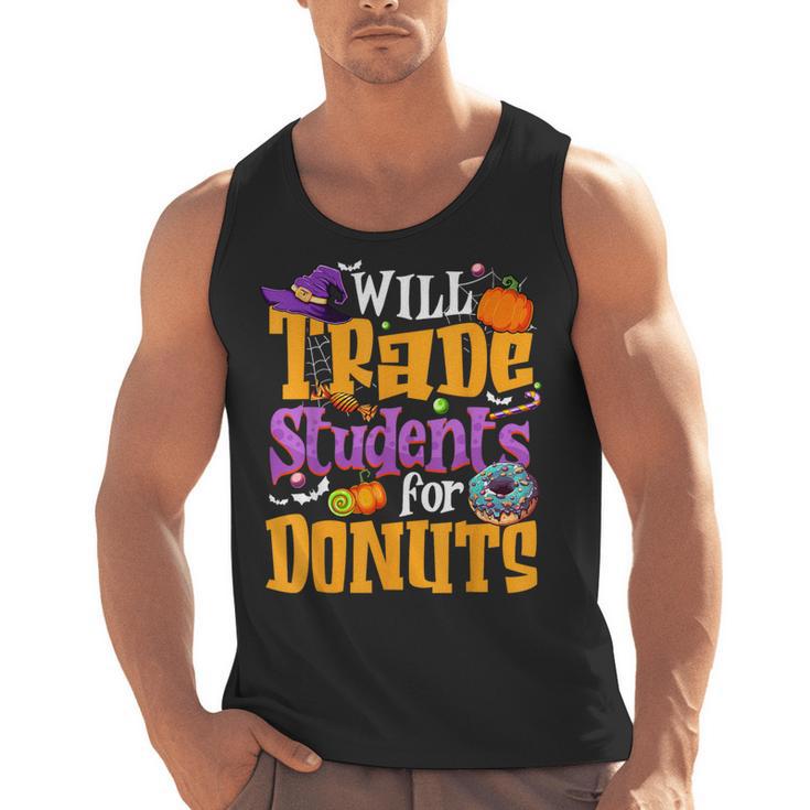 Will Trade Students For Donuts Halloween Teacher Men Tank Top