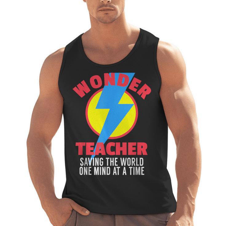 Wonder Teacher Costume Shirt Teacher Halloween Costume Tee Men Tank Top