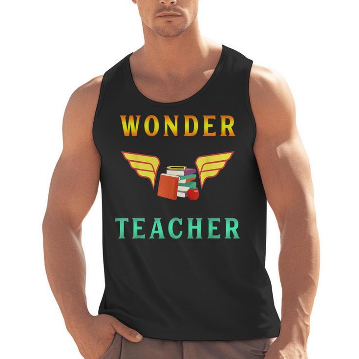 Wonder Teacher Instructor Professor Proud Literature Men Women Girls Kids T-Shirt Men Tank Top