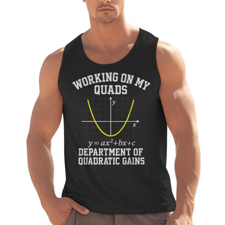 Working On My Quads Algebra Math Gym Teacher Men Tank Top