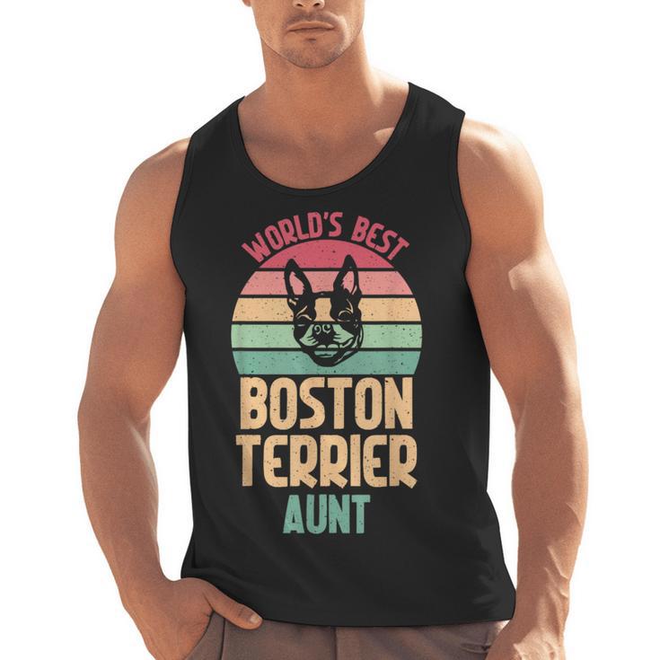 Worlds Best Boston Terrier Aunt Men Tank Top, trending gift