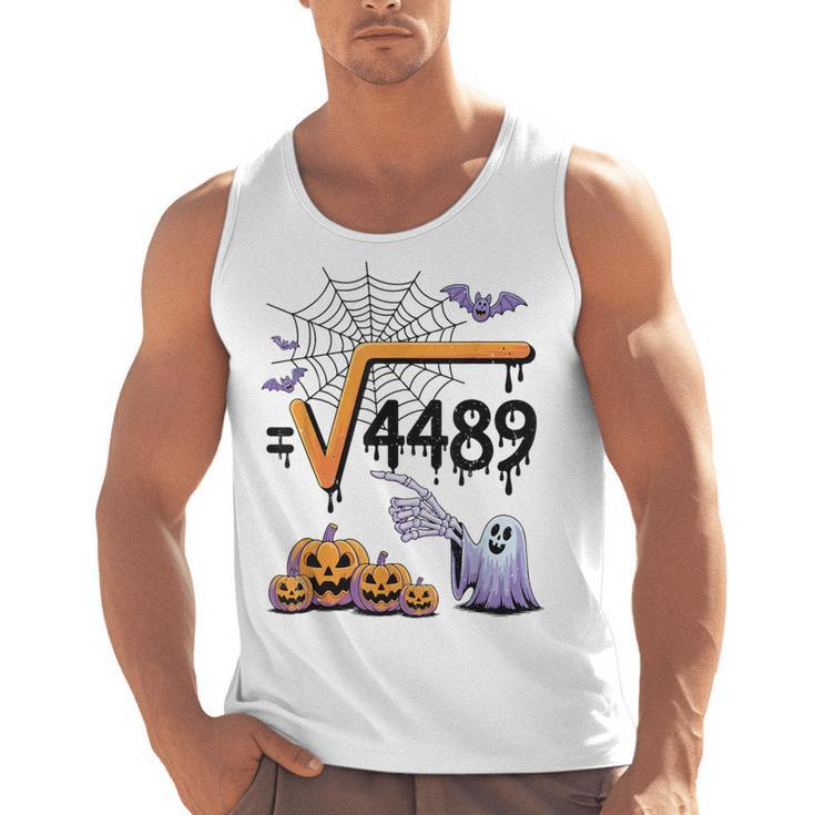4489 Square Root 67 Math Teacher Halloween Costume Professor Men Tank Top