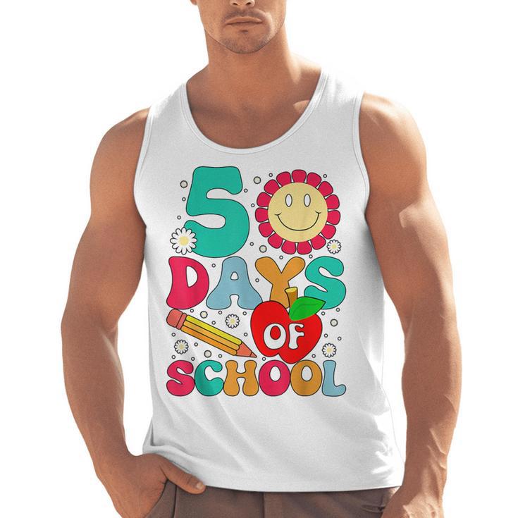 50 Days Of School Teacher Happy 50th Day Of School Kids Men Tank Top