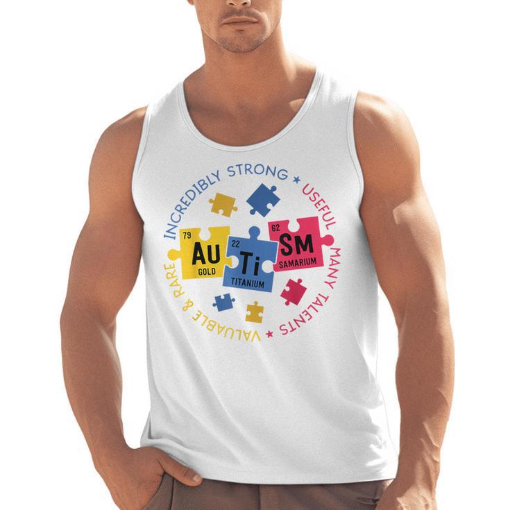 Autism Awareness Shirt Periodic Puzzle Science Teacher Men Women Kids Men Tank Top