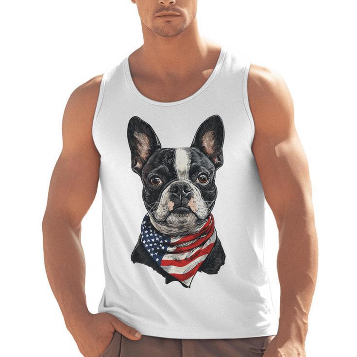 Boston Terrier American Flag Men Tank Top, American Boston Terrier Gifts, trending gift