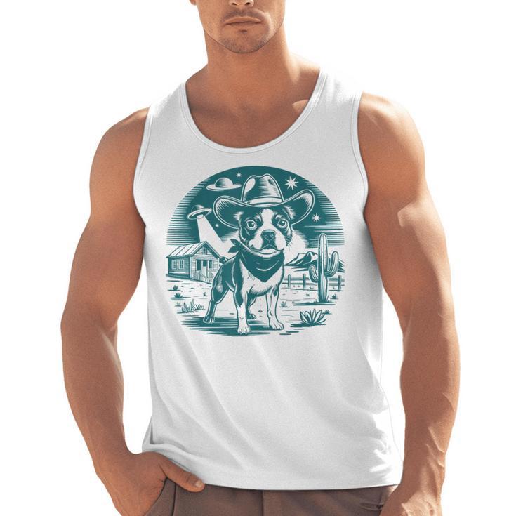 Boston Terrier Cowboy UFO Shirt Vintage Western Dog Mom Tee Men Tank Top, Mom Gifts, Boston Terrier Mom Gifts, trending gift
