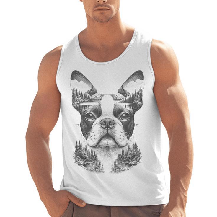 Boston Terrier Dog Bostie Nature Memorial Idea Men Women Men Tank Top, trending gift