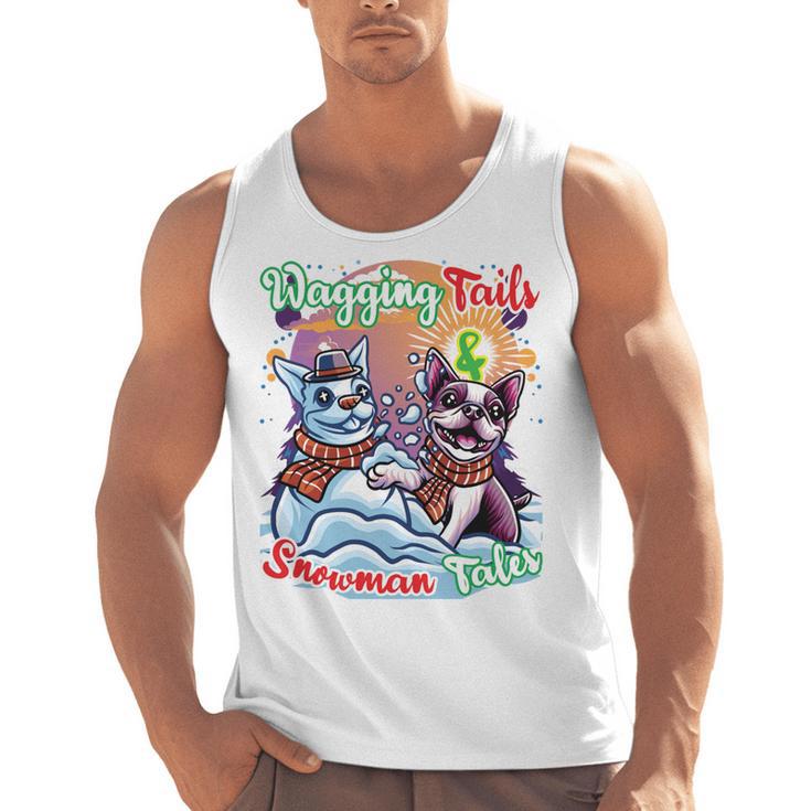 Boston Terrier Dog Christmas Snowman Winter Snow Men Tank Top, Boston Terrier Christmas Gifts, trending gift