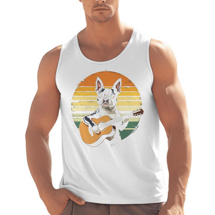 Boston Terrier Guitar Retro Men Tank Top, trending gift
