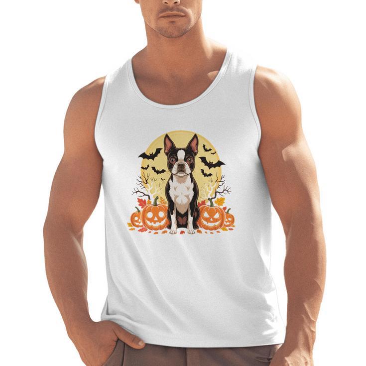 Boston Terrier Halloween Dog Lover Pumpkin Costume Men Tank Top, Boston Terrier Halloween Gifts, trending gift