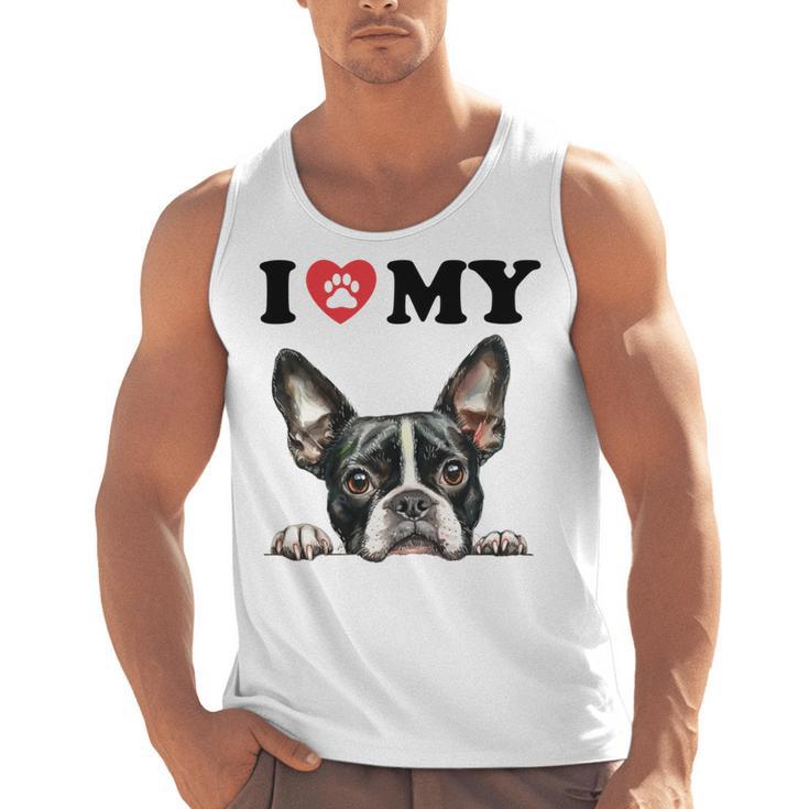 Boston Terrier I Heart My Dog Dog Lover Men Tank Top, trending gift