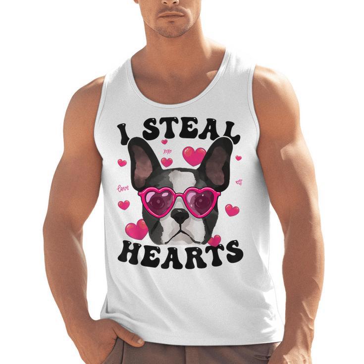 Boston Terrier Heart Glasses Girls Bostie Valentines Day Men Tank Top, trending gift