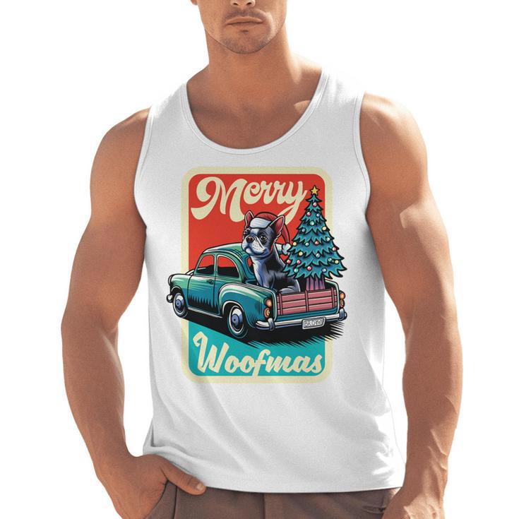 Boston Terrier Merry Christmas Tree Truck Santa Dog X-Mas Men Tank Top, Boston Terrier Christmas Gifts, trending gift