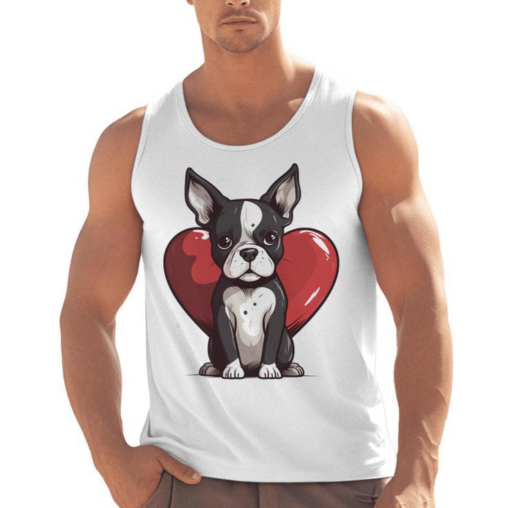 Boston Terrier Mom Dad Bostie Dog Lover Valentines Day Men Tank Top, Mom Gifts, Boston Terrier Dad Gifts, Boston Terrier Mom Gifts, trending gift