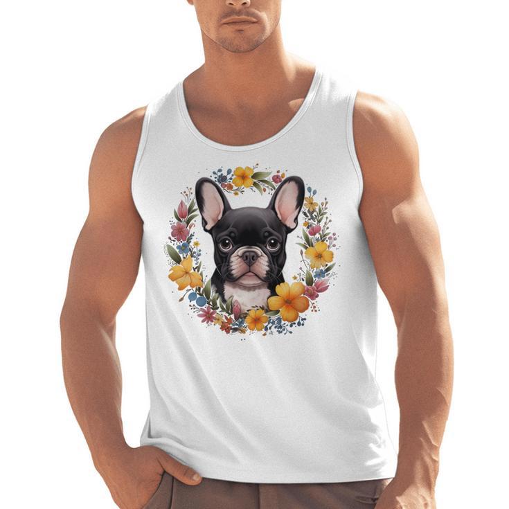 Boston Terrier Mom Floral Bostie Dog Lover Flowers Cute Men Tank Top, Mom Gifts, Boston Terrier Mom Gifts, trending gift