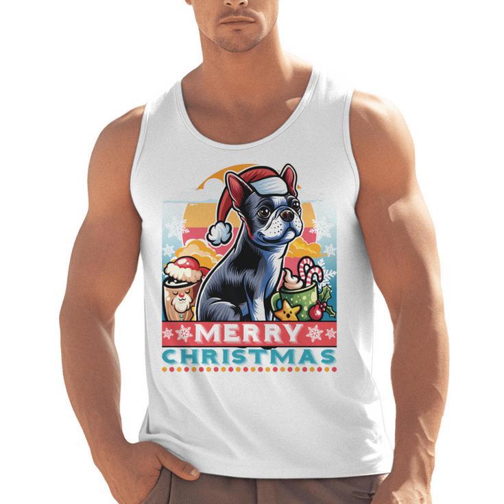 Boston Terrier Santa Claus Coffee Mug Merry Christmas Dogs Men Tank Top, Boston Terrier Christmas Gifts, trending gift