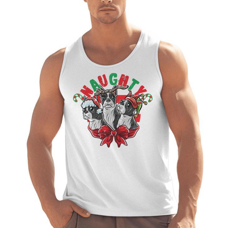 Boston Terrier Santa Claus Elf Reindeer Christmas Dog X-Mas Men Tank Top, Boston Terrier Christmas Gifts, trending gift