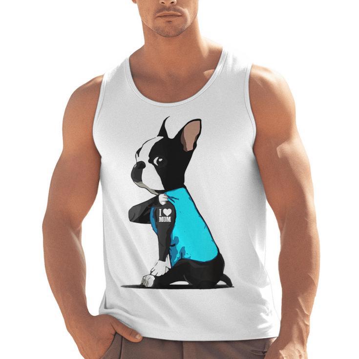 Boston Terrier Tattoos I Love Mom Men Tank Top, Mom Gifts, Boston Terrier Mom Gifts, trending gift