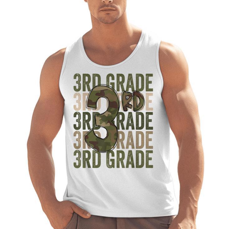 Camo Team 3rd Grade Squad Back To School Teacher Kids Boys Men Tank Top