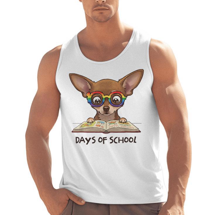 Chihuahua 100 Days Of School Rainbow Glasses Teacher Men Tank Top