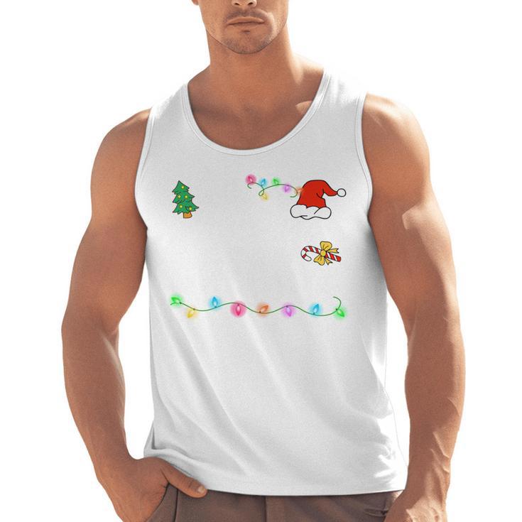 Is It Christmas Break Yet Teacher Xmas Light Santa Hat Men Tank Top