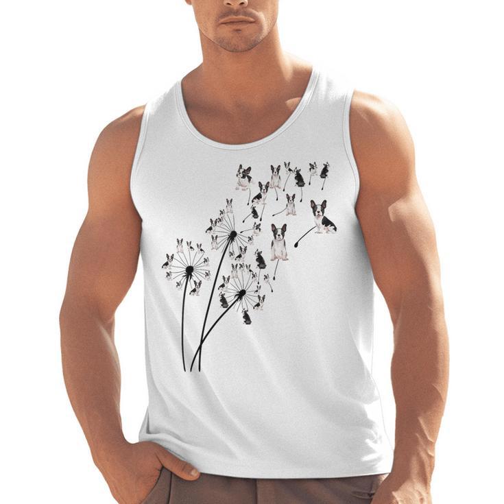 Dandelion Boston Terrier Flower Floral Bostie Tree Men Tank Top, trending gift