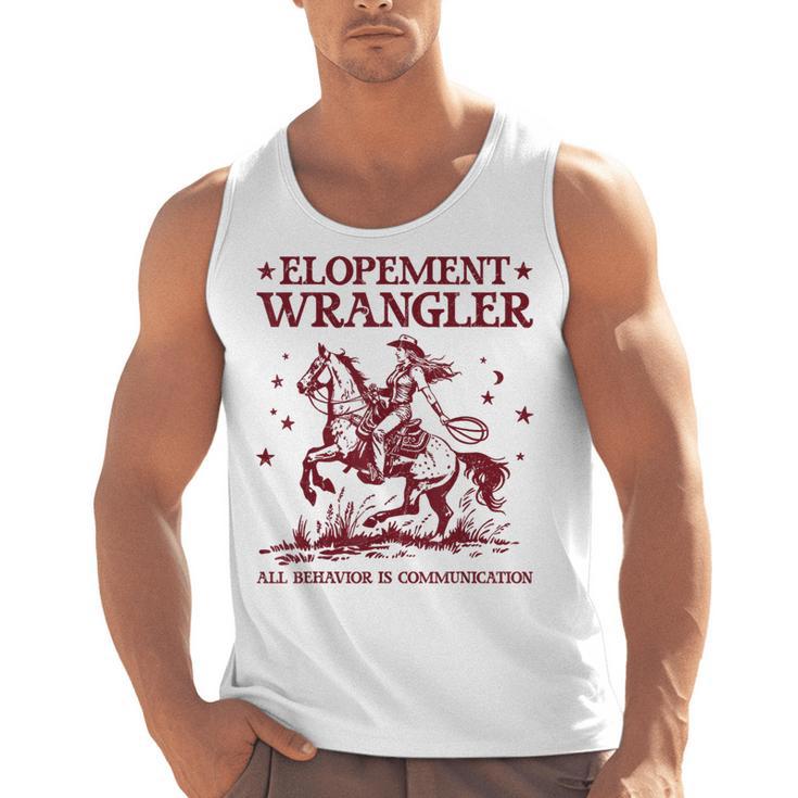 Elopement Wrangler Teacher ABA Behavior Support Cowboy Men Tank Top