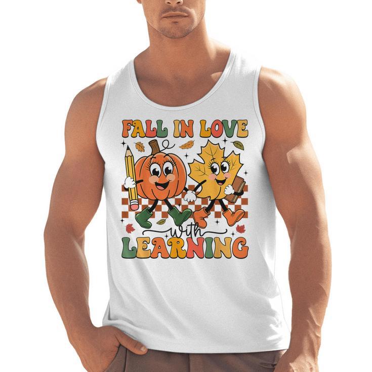 Fall In Love With Learning Thanksgiving Teacher Student Men Tank Top
