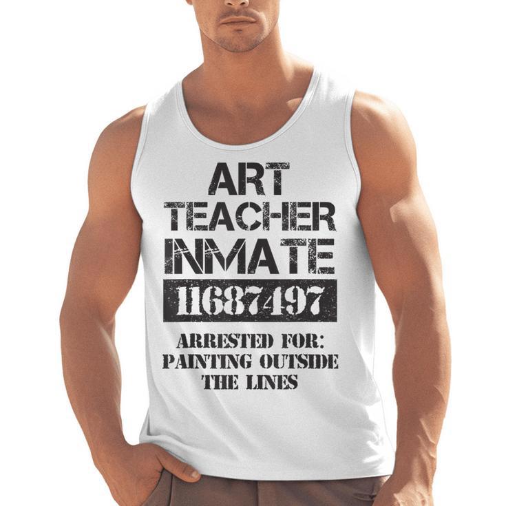 Halloween Art Teacher Prisoner Costume Men Tank Top